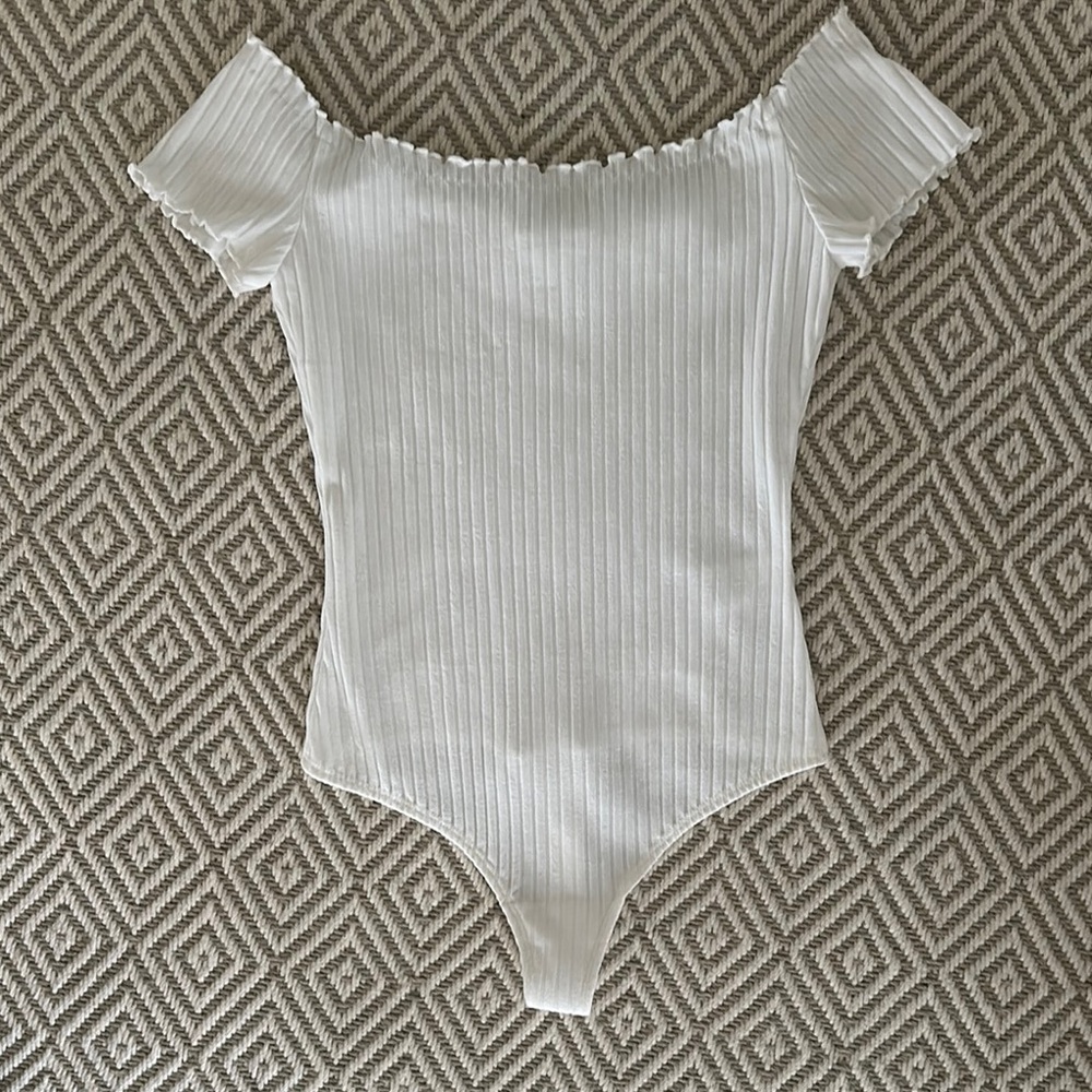 White Off-Shoulder One Piece